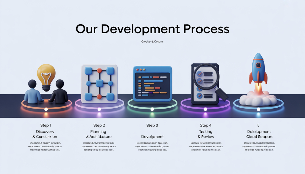 Team collaborating on software development